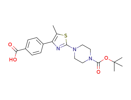 1-Piperazinecarboxylic acid,
4-[4-(4-carboxyphenyl)-5-methyl-2-thiazolyl]-, 1-(1,1-dimethylethyl) ester