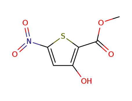 Molecular Structure of 89380-77-8 (Methyl 3-hydroxy-5-nitro-2-thiophenecarboxylate)