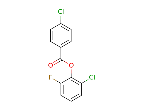 Molecular Structure of 1443037-88-4 (4-chloro-benzoic acid 2-chloro-6-fluoro-phenyl ester)
