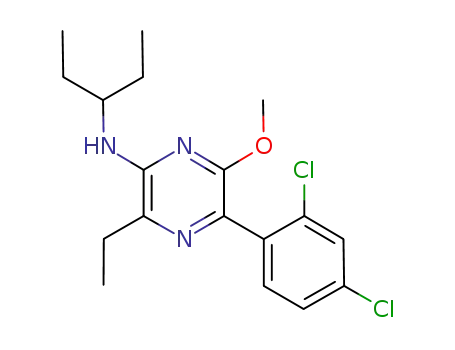 Pyrazinamine,
5-(2,4-dichlorophenyl)-3-ethyl-N-(1-ethylpropyl)-6-methoxy-