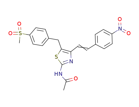 N-{5-[4-(methylsulfonyl)benzyl]-4-[2-(4-nitrophenyl)vinyl]-1,3-thiazol-2-yl}acetamide