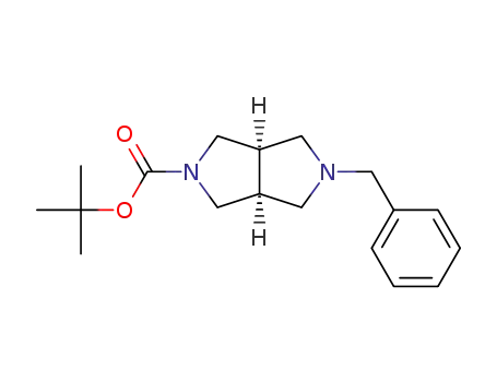 Molecular Structure of 370879-56-4 (cis-5-Benzyl-2-Boc-hexahydropyrrolo[3,4-c]pyrrole)