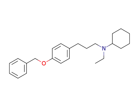 Molecular Structure of 841200-87-1 (Benzenepropanamine, N-cyclohexyl-N-ethyl-4-(phenylmethoxy)-)