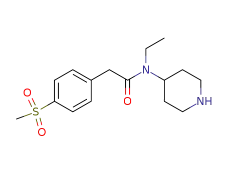 N-ethyl-2-(4-methanesulfonyl-phenyl)-N-piperidin-4-yl-acetamide