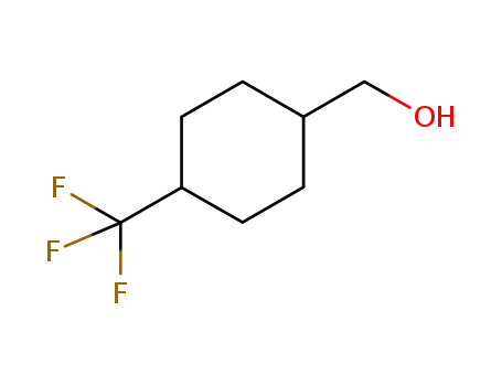 Molecular Structure of 883731-58-6 (4-(TrifluoroMethyl)cyclohexaneMethanol (cis- and trans- Mixture))