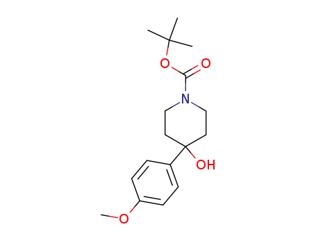 Molecular Structure of 302924-67-0 (1-BOC-4-(4-METHOXYPHENYL)-4-HYDROXYPIPERIDINE)