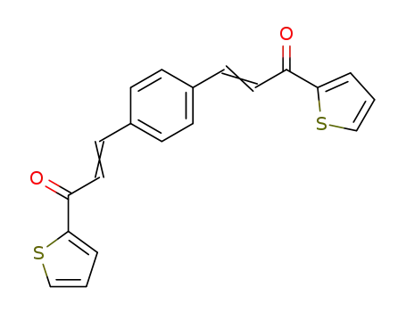 Molecular Structure of 26473-83-6 (2-Propen-1-one, 3,3'-(1,4-phenylene)bis[1-(2-thienyl)-)