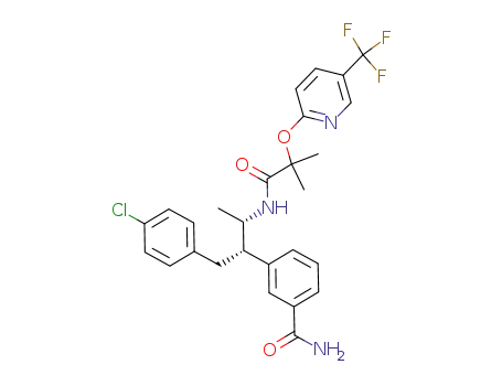 Benzamide,
3-[(1S,2S)-1-[(4-chlorophenyl)methyl]-2-[[2-methyl-1-oxo-2-[[5-(trifluoro
methyl)-2-pyridinyl]oxy]propyl]amino]propyl]-