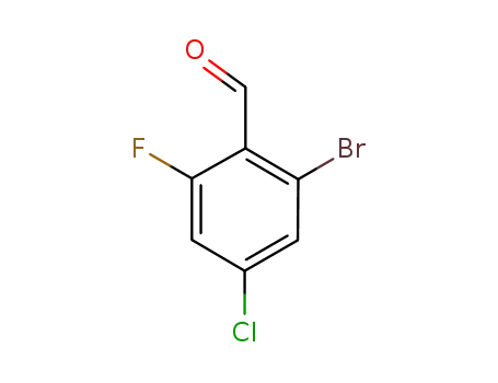 Molecular Structure of 1135531-73-5 (2-BroMo-4-chloro-6-fluorobenzaldehyde)