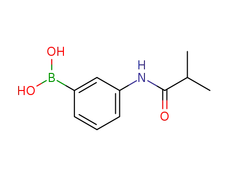 Molecular Structure of 874459-76-4 ((3-ISOBUTYRAMIDO)BENZENEBORONIC ACID)