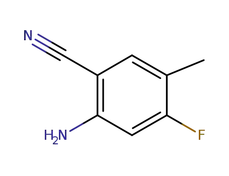 Molecular Structure of 1037206-84-0 (2-Cyano-5-fluoro-4-methylaniline)