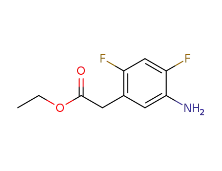Molecular Structure of 1012880-07-7 (ethyl 2-(5-amino-2,4-difluorophenyl)acetate)