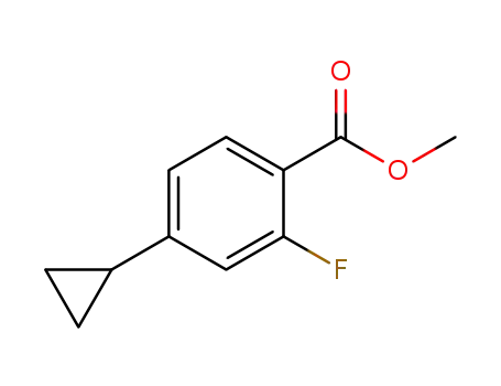 Molecular Structure of 1613413-65-2 (methyl 4-cyclopropyl-2-fluorobenzoate)