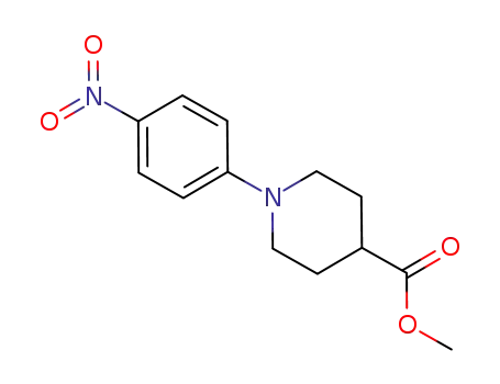 Molecular Structure of 7595-60-0 (METHYL 1-(4-NITROPHENYL)-4-PIPERIDINECARBOXYLATE)