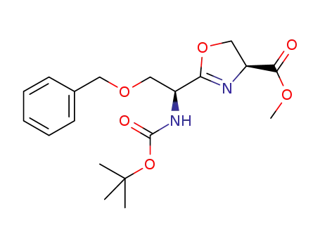 2-[(1S)-1-[[(1,1-dimethylethoxy)carbonyl]amino]-2-(phenylmethoxy)ethyl]-2-(4S)-oxazoline methyl ester