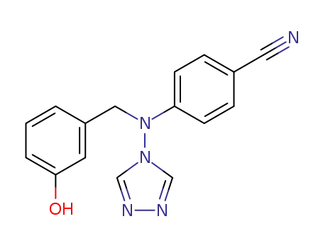 Molecular Structure of 537674-64-9 (4-[(3-Hydroxybenzyl)(4-cyanophenyl)amino]-4H-[1,2,4]triazole)