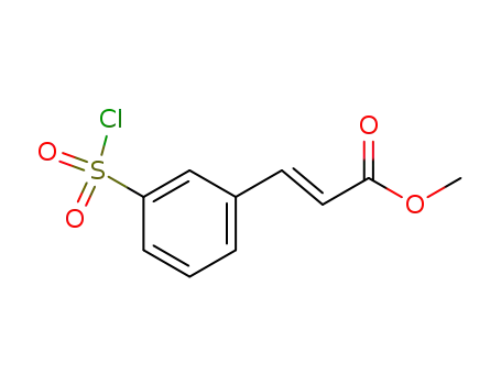Molecular Structure of 610801-83-7 (2-Propenoic acid, 3-[3-(chlorosulfonyl)phenyl]-, methyl ester, (2E)-)