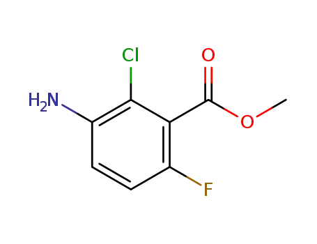 Molecular Structure of 1268830-74-5 (methyl 3-amino-2-chloro-6-fluorobenzoate)