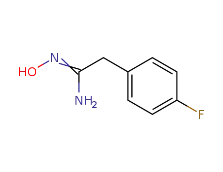 Molecular Structure of 42191-55-9 (2-(4-FLUORO-PHENYL)-N-HYDROXY-ACETAMIDINE)