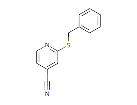 Molecular Structure of 180791-02-0 (4-Pyridinecarbonitrile, 2-[(phenylmethyl)thio]-)
