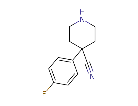 Molecular Structure of 252002-46-3 (4-Piperidinecarbonitrile, 4-(4-fluorophenyl)-)