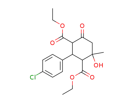 Diethyl 2-(4-chlorophenyl)-4-hydroxy-4-methyl-6-oxocyclohexane-1,3-dicarboxylate