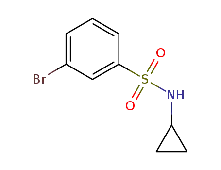 Molecular Structure of 876694-43-8 (3-BROMO-N-CYCLOPROPYLBENZENESULPHONAMIDE 98)