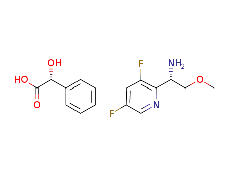 (S)-1-(3,5-difluoropyridin-2-yl)-2-methoxyethanamine (R)-mandelic acid salt