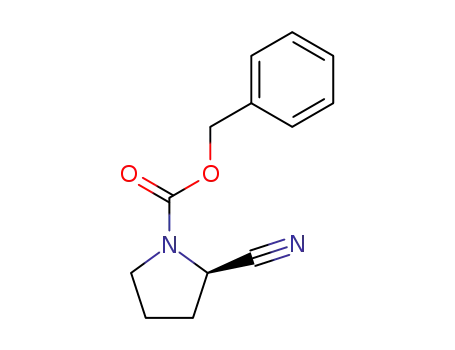 Molecular Structure of 620601-77-6 ((R)-1-CBZ-2-CYANO-PYRROLIDINE)