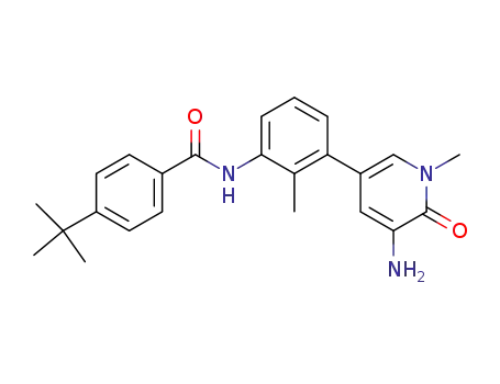 Molecular Structure of 1011797-06-0 (N-[3-(5-amino-1-methyl-6-oxo-1,6-dihydro-pyridin-3-yl)-2-methyl-phenyl]-4-tert-butyl-benzamide)
