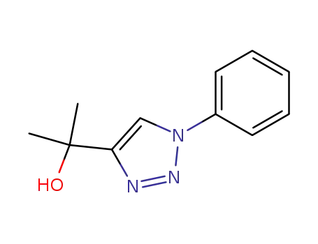 Molecular Structure of 856863-40-6 (2-(1-phenyl-1H-1,2,3-triazol-4-yl)propan-2-ol)