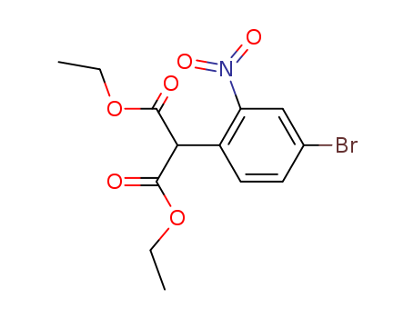 Molecular Structure of 199328-34-2 (Propanedioic acid, (4-bromo-2-nitrophenyl)-, diethyl ester)