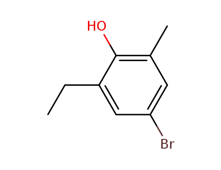 Molecular Structure of 7564-39-8 (Phenol, 4-bromo-2-ethyl-6-methyl-)