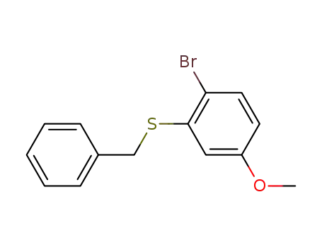 Molecular Structure of 334708-27-9 (2-benzylsulfanyl-1-bromo-4-methoxy-benzene)