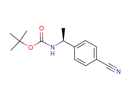 Molecular Structure of 847729-63-9 ((S)-tert-butyl 1-(4-cyanophenyl)ethylcarbaMate)