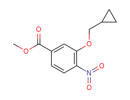 Molecular Structure of 1239278-72-8 (methyl 3-(cyclopropylmethoxy)-4-nitrobenzoate)