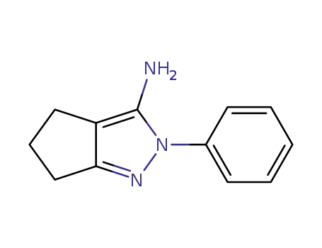 Molecular Structure of 89399-92-8 (2-PHENYL-2,4,5,6-TETRAHYDROCYCLOPENTA[C]PYRAZOL-3-AMINE)
