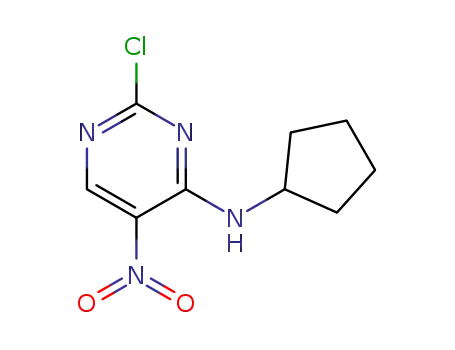 Molecular Structure of 330550-92-0 (2-chloro-N-cyclopentyl-5-nitro-4-Pyrimidinamine)