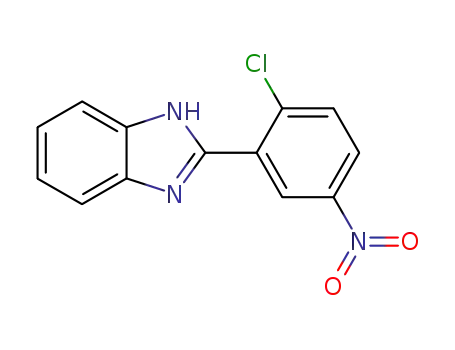 Molecular Structure of 54255-79-7 (1H-BENZIMIDAZOLE, 2-(2-CHLORO-5-NITROPHENYL)-)