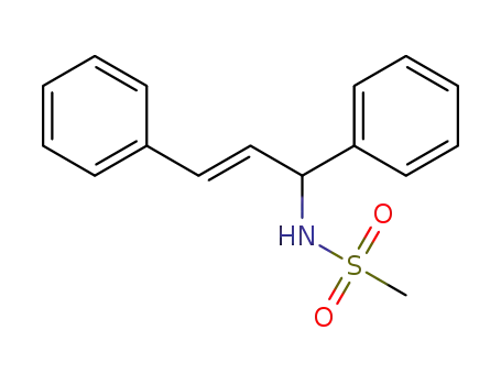 Molecular Structure of 1262765-49-0 (N-[(2E)-1,3-diphenyl-2-propen-1-yl]methanesulfonamide)