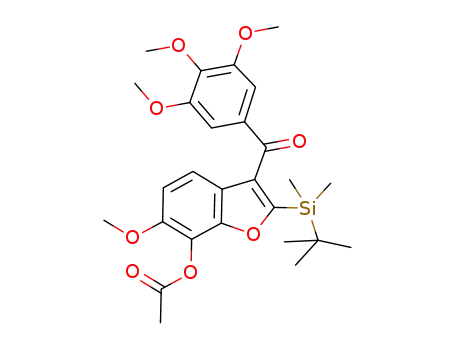 7-O-acyl-2-(t-butyldimethylsilyl)-6-methoxy-3-(3,4,5-trimethoxybenzoyl)-benzo[b]furan