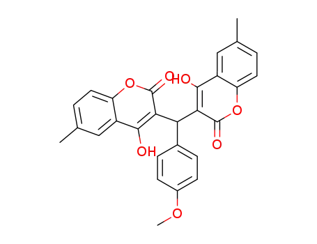 4-hydroxy-3-[(4-hydroxy-6-methyl-2-oxo-2H-chromen-3-yl)(4-methoxyphenyl)methyl]-6-methyl-2H-chromen-2-one
