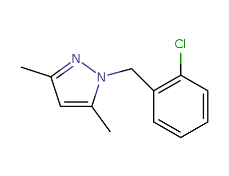Molecular Structure of 908228-44-4 (1-(2-chlorobenzyl)-3,5-dimethyl-1H-pyrazole)