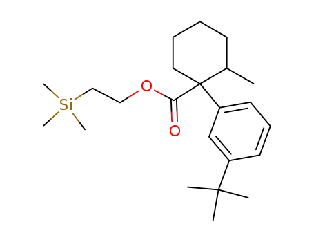 Molecular Structure of 861858-94-8 ((cis/trans)-1-(3-tert-butyl-phenyl)-2-methyl-cyclohexanecarboxylic acid 2-trimethylsilanyl-ethyl ester)