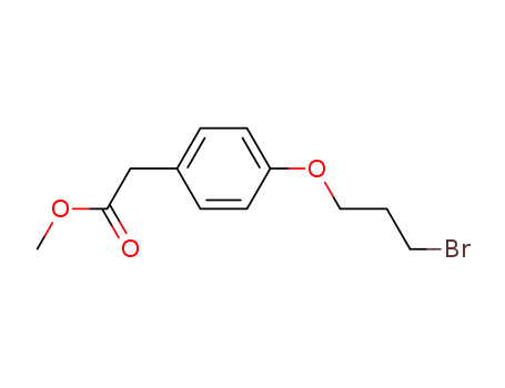 Molecular Structure of 203071-48-1 (Benzeneacetic acid, 4-(3-bromopropoxy)-, methyl ester)