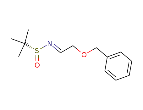 Molecular Structure of 393536-17-9 ((R)-N-[(1E)-2-(benzyloxy)ethylidene]-2-methylpropane-2-sulfinamide)