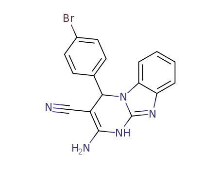 Molecular Structure of 1608468-74-1 (2-amino-4-(4-bromophenyl)-1,4-dihydrobenzo[4,5]imidazolo[1,2-a]pyrimidine-3-carbonitrile)