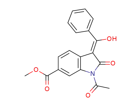 (Z)-1-acetyl-3-(hydroxy-phenyl-methylene)-2-oxo-2,3-dihydro-1H-indole-6-carboxylic acid methyl ester