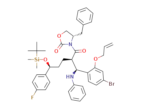 (4S)-3-[(2R,5S)-2-[(S)-[2-(allyloxy)-4-bromophenyl](anilino)methyl]-5-{[tert-butyl(dimethyl)silyl]oxy}-5-(4-fluorophenyl)pentanoyl]-4-benzyl-1,3-oxazolidin-2-one