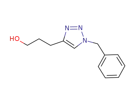 Molecular Structure of 1198328-29-8 (3-(1-benzyl-1H-1,2,3-triazol-4-yl)propan-1-ol)